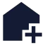 Houseplus icon with solid sharp style