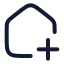 Houseplus icon with stroke rounded style