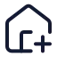 Houseplus icon with stroke standard style