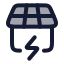 Housesolarpanel icon with duotone rounded style