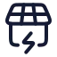 Housesolarpanel icon with stroke rounded style