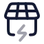 Housesolarpanel icon with twotone rounded style