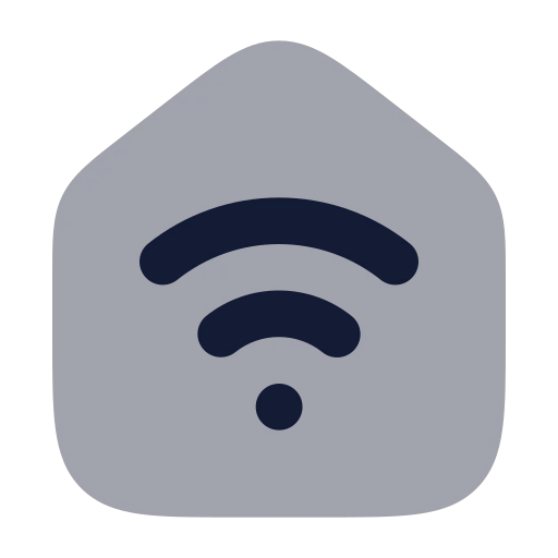 House Wifi Icon in Bulk Rounded style