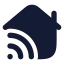 Housewifi icon with solid rounded style
