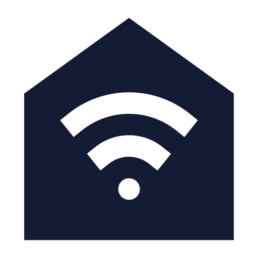 House Wifi Icon in Solid Sharp style