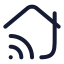 Housewifi icon with stroke rounded style