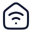 Housewifi icon with stroke rounded style