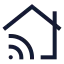 Housewifi icon with stroke sharp style