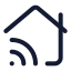 Housewifi icon with stroke standard style