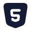 Html icon with solid rounded style