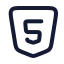 Html icon with stroke rounded style