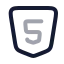 Html icon with twotone rounded style