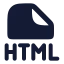 Htmlfile icon with solid rounded style