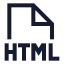 Htmlfile icon with stroke sharp style
