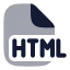 Htmlfile icon with bulk rounded style