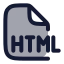 Htmlfile icon with duotone rounded style