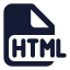 Htmlfile icon with solid standard style