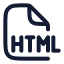 Htmlfile icon with stroke rounded style