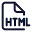 Htmlfile icon with stroke standard style