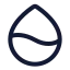 Humidity icon with stroke standard style