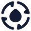 Hydropower icon with solid standard style