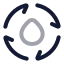 Hydropower icon with twotone rounded style