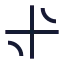 Hyperbole icon with stroke sharp style