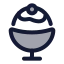 Icecream icon with duotone rounded style