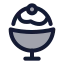 Icecream icon with duotone standard style