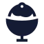 Icecream icon with solid sharp style