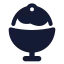 Icecream icon with solid standard style