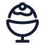 Icecream icon with stroke rounded style