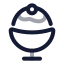 Icecream icon with twotone rounded style