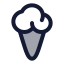 Icecream icon with duotone rounded style