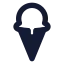 Icecream icon with solid standard style