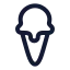 Icecream icon with stroke rounded style