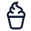 Icecream icon with stroke rounded style
