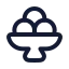 Icecreambowl icon with stroke rounded style