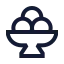 Icecreambowl icon with stroke sharp style