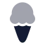 Icecreamcone icon with bulk rounded style
