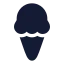 Icecreamcone icon with solid rounded style
