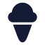 Icecreamcone icon with solid rounded style