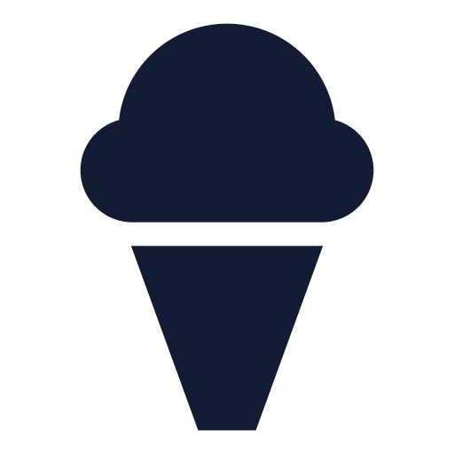 Ice Cream Cone Icon in Solid Sharp style