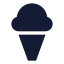 Icecreamcone icon with solid sharp style