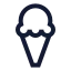 Icecreamcone icon with stroke sharp style