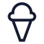 Icecreamcone icon with stroke sharp style