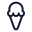 Icecreamcone icon with stroke standard style