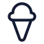 Icecreamcone icon with stroke standard style