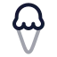 Icecreamcone icon with twotone rounded style