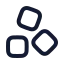 Icecubes icon with stroke rounded style